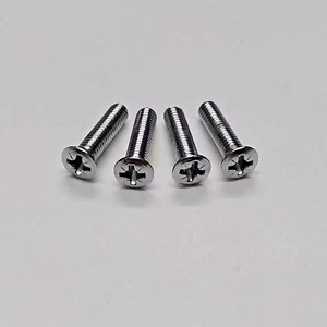 Chrome Petrol Tank Badge Screws F11339 Triumph T100 T120 T140 2BA 17 mm UH - Picture 1 of 3