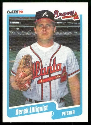 1990 Fleer Derek Lilliquist #588b Atlanta Braves Free Shipping! - Image 1 of 2