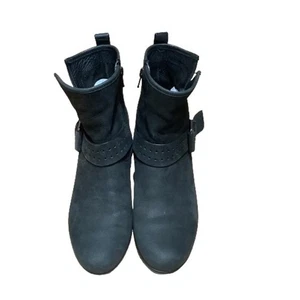Stivaletti ECCO neri fibbia cinturino tacco a blocco tg 6 punk emo retrò city boho - Foto 1 di 3