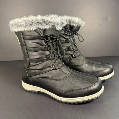 TOTES Adele Women's boots 8M Black All Weather - Image 1 of 4