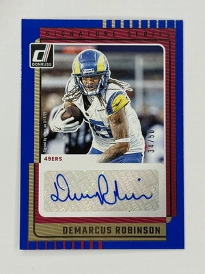 2025 Donrus Signature Series Demarcus Robinson /50 Blue Auto SS-DRN 49ers  - Image 1 of 2