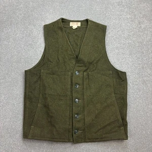 CC Filson Vest Adult Medium Green Mackinaw Waistcoat Style 20 Size 42 Wool Men - Picture 1 of 9