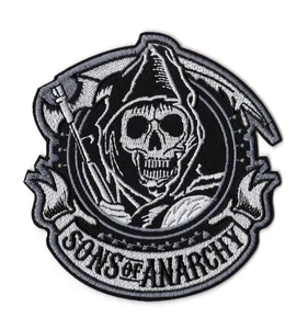 Sons Of Anarchy Patch | Grim Reaper Skull Action TV Show SAMCRO Biker Gang Logo - Picture 1 of 1