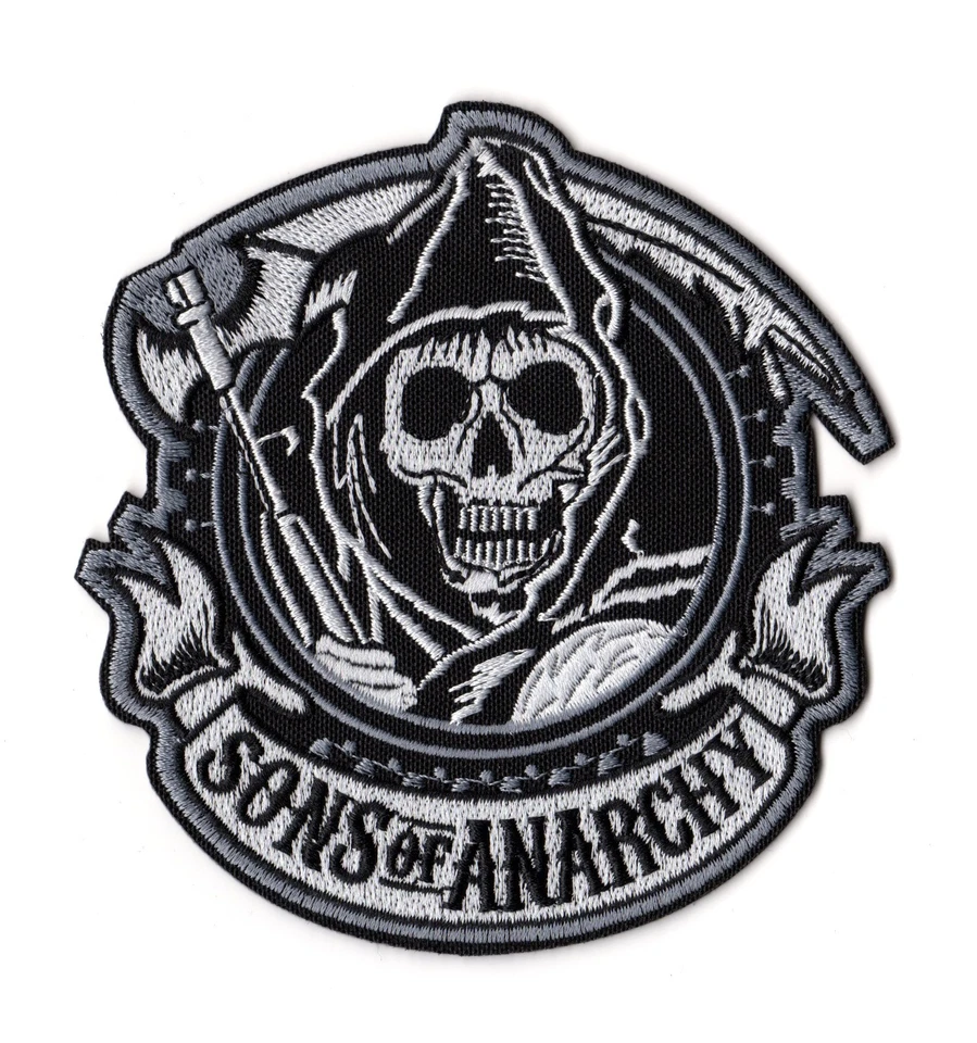 Sons Of Anarchy Patch | Grim Reaper Skull Action TV Show SAMCRO Biker Gang Logo - Image 1 of 1