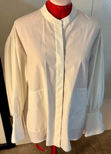Adam and Rope Off White Ivory White Blouse Size Medium Large - Picture 1 of 11