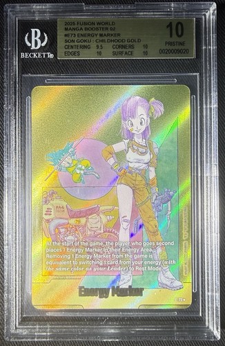 Energy Marker E-90 GOLD Goku Manga Dragon Ball Fusion World Sb02