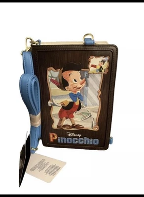Nuevo Bolso Bandolera Convertible Loungefly Disney Pinocho Libro de Cuentos Foto 1 de 4