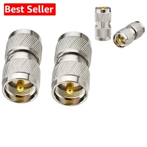 Coaxial RF Connector Pack of 2: UHF Male to Male PL-259 for Versatile Use - Picture 1 of 3