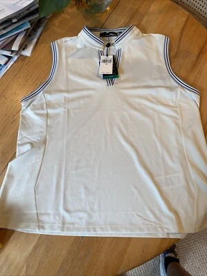 RLX Ralph Lauren рубашка-поло женщин XL кремовый без рукавов сшитый на заказ подходит гольф новый с Ярлыками - Изображение 1 из 4