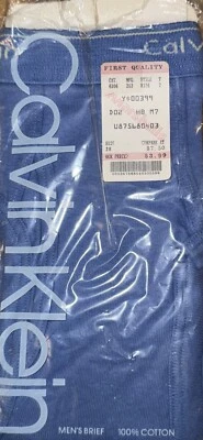 Calzoncillo Calvin Klein Hombre Vintage Azul Talla 28 Estilo U1020 tiro bajo Foto 1 de 2