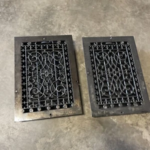 PM9 Two available price each antique cast-iron heat grate floor 9.75 x 13.75 - Picture 1 of 7