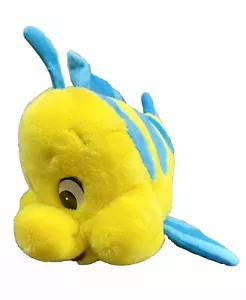 Plush Flounder Disney Little Mermaid Soft Plush Stuffed Fish - Yellow and Blue - Picture 1 of 4