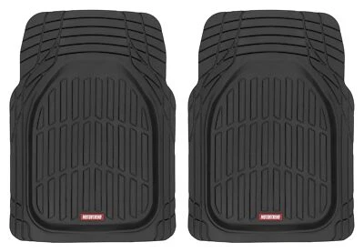 Alfombrillas de goma impermeables para plato profundo Motor Trend negras de 2 piezas para coche camión Foto 1 de 4