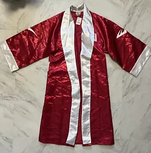 Everlast Boxing Full Length Robe Adult Unisex Size S Red Satin NWT - Picture 1 of 10