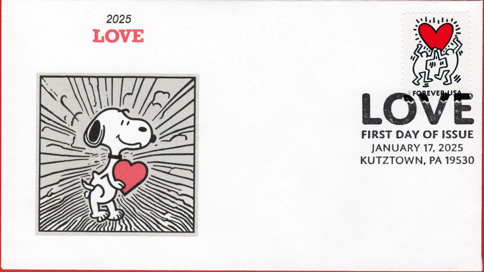 Love stamp 2025, Snoopy, First Day Cover #2 - Image 1 of 1