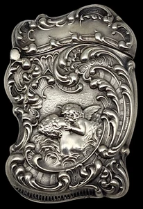 Unger Brüder "Love's Dream" Sterlingsilber Jugendstil Streichholzsafe Vesta Etui - Bild 1 von 5