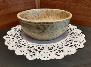 ANTIQUE NON-BRANDED SMALL YELLOW WARE SPONGEWARE 6.5" SOUP BOWL  - Picture 1 of 12