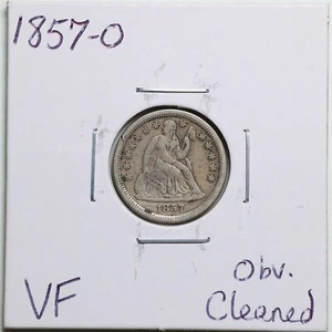 1857-O 10C Seated Liberty Dime with VF Detail Obverse Cleaned #4271 - Picture 1 of 2