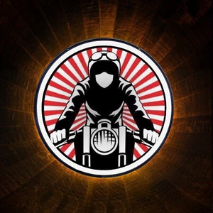 Motorrad Rennfahrer Silikon Leuchtreklame Licht LED USB Bier Wand Dekor 12"x12" K1 - Bild 1 von 8