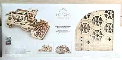 UGEARS SELF-PROPELLED COMBINE HARVESTER KIT 3D WOODEN MECHANICAL MODEL NEW W/BOX - Image 1 of 4