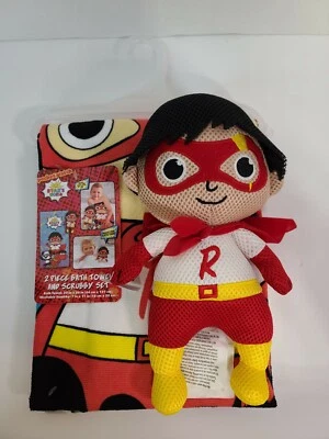 Juego de toallas de baño Ryan's World 2 piezas y paños Ryan Scrubby NUEVO con etiquetas Foto 1 de 4