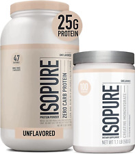 Unflavored Bundle Unflavored Whey Protein Isolate (47 Servings) Unflavored Creat