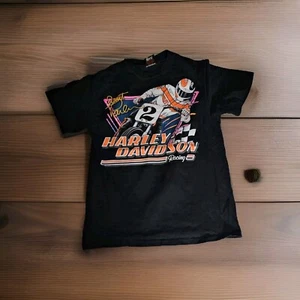 Vintage Harley Davidson 90s T Shirt Size M RARE Scott Parker Racing - Picture 1 of 4