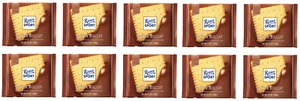 910336 10 X 100G BLOCK RITTER SPORT BUTTER BISCUIT FLAVOUR MILK CHOCOLATE BLOCK - Picture 1 of 5