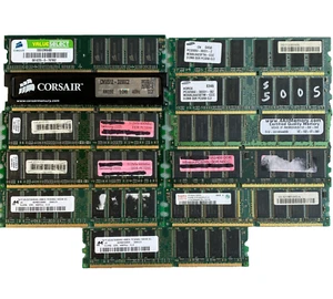 DDR SDRAM PC3200U Computer Memory Lot 11 Samsung Corsair MT 512MB 400MHz Hynix - Picture 1 of 11