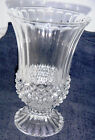 CRISTAL D'ARQUES - DURAND  LONGCHAMP  FOOTED CLEAR CUT CRYSTAL FLOWER VASE