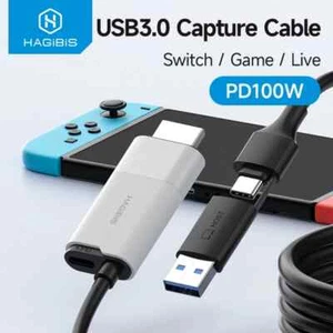 Hagibis USB 3.0 Video Capture Cable HDMI to USB C 1080p 60Hz with PD Port (2m) - Picture 1 of 6