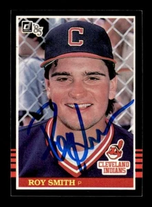 ROY SMITH SIGNED 1985 DONRUSS #611 CLEVELAND INDIANS ON-CARD AUTO - Picture 1 of 2