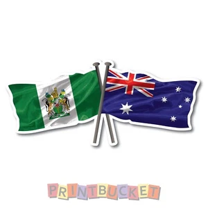Rhodesia & Aussie Flags sticker 180mm quality water & fade proof vinyl - Picture 1 of 1