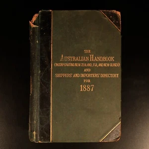 1887 Australian Handbook Directory Business Guide Colonial History Book Maps - Picture 1 of 20