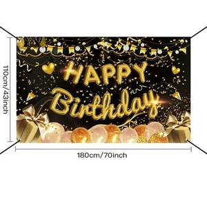 Hintergrund Hintergrund Party Deko für Geburtstagsparty, 43,3 x 71" - Bild 1 von 6