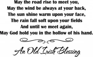 Old Irish Blessing v2 Vinyl Decal - Picture 1 of 1