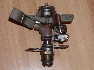 Vintage Rain Bird PJ Brass Impact Sprinkler Head 25' full/partial circle - Picture 1 of 5