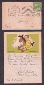 US #632 ON LANSING ILLINOIS COVER WITH ENCLOSURE 1936 - Picture 1 of 2