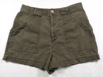 Pantalones Cortos Vintage Abercrombie & Fitch Para Mujer Talla 14 Verde Chino Bolsillos Clásicos Foto 1 de 4