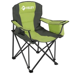 Camping Chair, Oversized Folding Camp Chair, Portable Outdoor Chairs Support ... - Picture 1 of 8