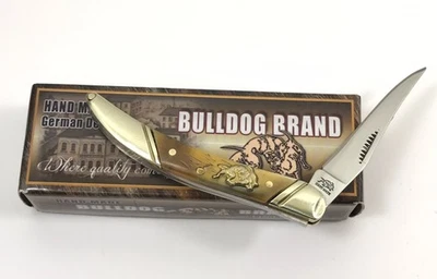 Cuchillo de bolsillo Bulldog Ox Horn asas palillo de dientes BDG-109OX + caja 018-Q Foto 1 de 4