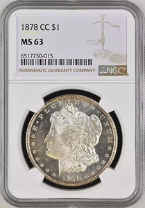 1878-CC $1 NGC MS63 Morgan Silver Dollar PL Fields 6517730-015 - Picture 1 of 2