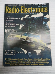RADIO ELECTRONICS MAGAZINE SEPT 1976 CB ANTENNAS HI FI TESTS DIGITAL CLOCKS - Imagen 1 de 2