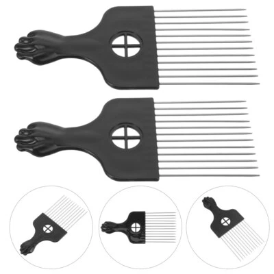Peines de elevación de cabello para cabello largo y grueso 2 piezas Hair Pick Afro Pick Foto 1 de 4