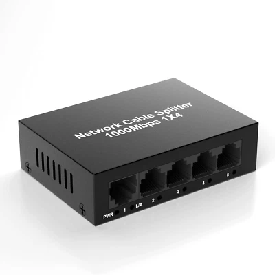 Splitter Ethernet RJ45 Ad Alta Velocità Da 1 a 4, 1000Mbps Sdoppiatore Ethernet  - Immagine 1 di 4