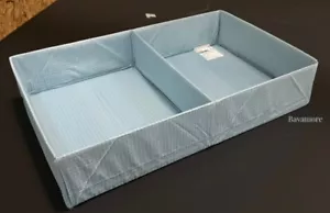 Ikea STUK Box with compartments, white-Blue, 100% polyester 13 ½x20x4 " NEW - Picture 1 of 3