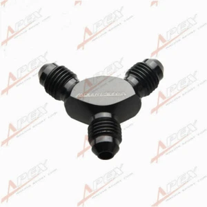 ADLERSPEED AN-4 X 4AN X AN4 -4AN 4 AN Y Block Adapter Fitting Aluminum Black - Picture 1 of 3