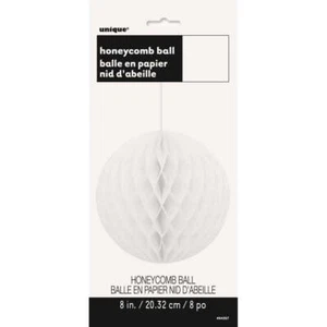 Honeycomb Ball 8" White - Picture 1 of 2