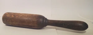 Antique Primitive Wood Mallet Masher Kitchen Tool Old Patina 14 inch - Picture 1 of 14