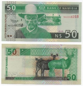 Namibia _ 50 Dollars 2003 UNC P. 8b 8 digits s/n, printed in Germany Lemberg-Zp - Picture 1 of 1